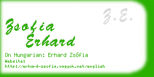 zsofia erhard business card