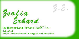 zsofia erhard business card